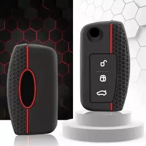 실리콘 자동차 키 케이스 커버 Fob for Ford Fiesta Focus 2 C-Max Ecosport Fusion Mondeo 원격 제어 체인