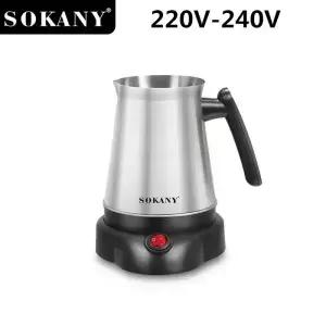 800ML 전기 주전자 터키 그리스 커피 모카 티포트 메이커 머신 스테인레스 스틸 휴대용 6컵 물 끓이기 220V