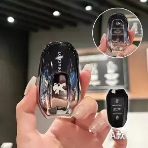 푸조 408 2008 3008 5008 308 4008 508 TPU 자동차 리모컨 키 케이스 보호 커버 가방 키홀더 액세서리