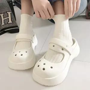 유니크 통굽 샌들 슬리퍼(225-230mm) (화이트) 여름슬리퍼 여름샌들 아쿠아샌들 아쿠아슬리퍼