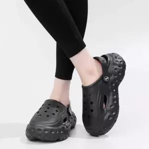키높이 통굽 샌들 슬리퍼(240-245mm) (블랙) 여름슬리퍼 여름샌들 아쿠아샌들 아쿠아슬리퍼