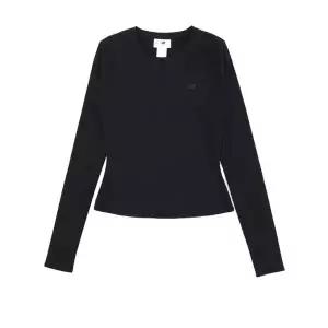 [뉴발란스]WT53133 여성 티셔츠 여성의류 W 골지 긴팔티 SLIM FIT 블랙 NBNDF3V812 BK LE1