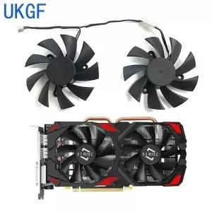 새로운 82MM 4PIN T 129215 51RISC 그래픽 카드용 SU RX 580 GPU 팬 AMD 8G 256비트 2048SP