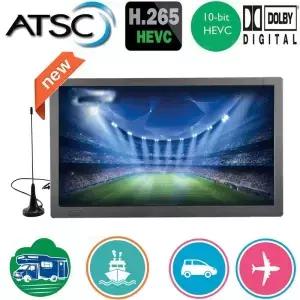 충전식 휴대용 미니 디지털 TV 지지대 DVB-T2 ISDBT ATSC Hevc H265 10 비트 코드 자동차 주방 돌비