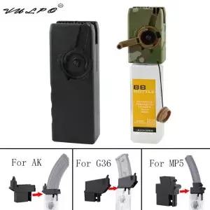 VULPO Airsoft Paintball M4 BB 스피드 로더 1000 라운드 핸드 크랭크 퀵 AK MP5 G36 매거진 어댑터