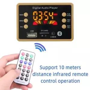 TF 카드 기능이 있는 Bluetooth 5.0 MP3 디코더 보드 101BT(Bluetooth) 검정색 12V 컬러 스크린