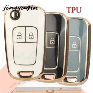 JYQ 2BTN TPU 자동차 키 케이스 커버 Chevrolet Cruze Aveo Trax Sail Captiva Opel Vauxhall Astra J