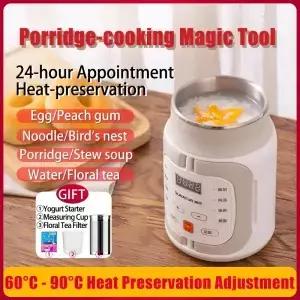 SUNATUR 600ml 700W 전기 밥솥 다기능 스튜 냄비 슬로우 쿠커 미니 죽 휴대용 수프