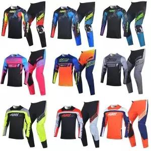 윌브로스 MX 저지와 팬츠 콤보 플렉스에어 마하 슈트 모토크로스 더트 바이크 오프로드 라이딩 엔듀로 MTB