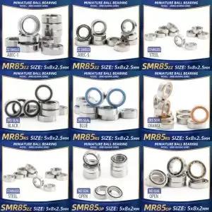 FUSHI MR85 ZZ 베어링 5x8x2.5mm 10Pcs RS MR85오픈 핸드피스 비디오 카드 모터용 고속