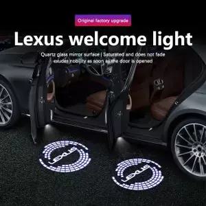 렉서스 ES250 RX300 LX470 GX UX RC 액세서리용 LED 자동차 도어 로고 프로젝터 고스트 섀도우 웰컴 라이트