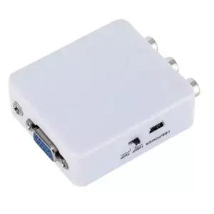 AV2VGA 변환기 RCA-VGA 어댑터 변환 박스 케이블 셋톱박스/VCD/DVD/웹캠용