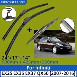 인피니티 EX25 QX50 2007-2016 24 17 14 전면 후면 와이퍼 블레이드 앞 유리 윈드 스크린 윈도우 커터 용