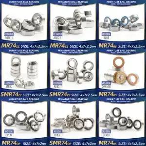 FUSHI MR74 ZZ 베어링 4x7x2.5mm 10Pcs MR74RS 핸드피스 비디오 카드용 모터용 고속