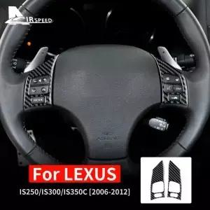 Lexus IS250 300 350C 용 실제 부드러운 탄소 섬유 스티커 2006 2007 2008 2009 2010 2011 2012 스티어링