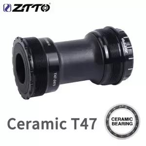 ZTTO 세라믹 베어링 T47 BB 나사식 바텀 브래킷 24mm 크랭크셋 DUB 68 73 쉘 스플라인 액시스 MTB 로드