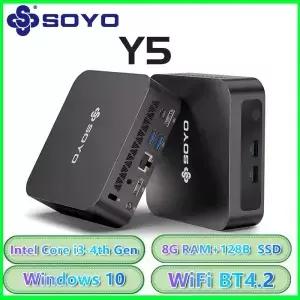 SOYO 미니 PC Y5 인텔 i3 4030U 8GB RAM ROM 윈도우 10 WiFi BT4.2 데스크탑 컴퓨터
