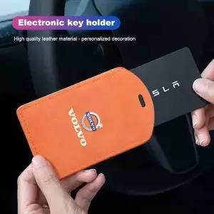 볼보 XC90 V90 V60 V40 EC40 EX40 S80 S60 S90 C40 V70 자동차 키 카드 케이스 홀더 금속 링 키체인