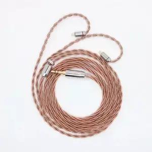 XINSH-4 코어 5N UPOCC 단결정 구리 업그레이드 케이블 MMCX 2PIN QDC TFZ 2.5 3.5 4.4mm KZ TINHIFI T2