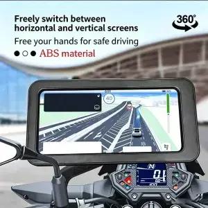 방수 360 오토바이/자전거용 회전식 휴대폰 거치대 조절 가능한 터치스크린 GPS 백미러