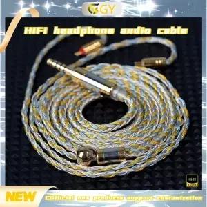 GYHIFI-319 16 코어 실버 도금 이어폰 업그레이드 케이블 QDC/MMCX/Recessed2PIN 2.53.5/4.4/LZ A7 ZSX C12