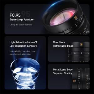 자석식 렌즈후드브라이트인 스타 50mm APS-C 렌즈, 소니 E 후지필름 캐논 사진 촬영