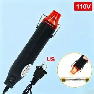 휴대용 110V/220V 열풍기 DIY 전기 열풍 도구 접이식 스탠드가 있는 미니 온도 조절 블로워 (미국용)