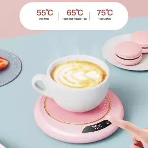 USB 컵 워머 커피 머그컵 히팅 코스터 3단계 온도 조절 플레이트 우유 차 물 가열 패드 히터 조절기
