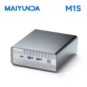 마이윤다 M1S 인텔 N100/N150 미니 PC 윈도우11 프로 DDR5 4800MT/s 4*M.2 SSD RJ45 4K HD 데스크탑 DIY