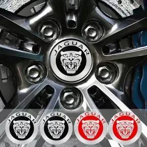 4개 56mm 자동차 휠 센터 허브 캡 스티커 재규어 XF 250 X 타입 F 페이스 XJ X351 XE 안드로이드 XFR