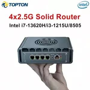 토폰 4x2.5G 솔리드 소프트 라우터 방화벽 미니 PC 인텔 코어 i7 i5 i3 8505 J6412 J5005 6305 pfSense
