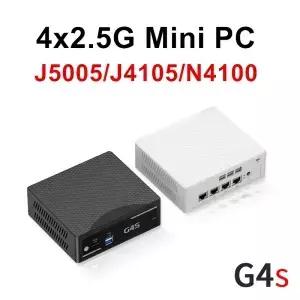 토포튼 4x2.5G LAN 방화벽 미니 PC 인텔 J5005 J4105 N4100 N3700 NAS 컴퓨터 MSATA+2.5인치 SATA pfSense