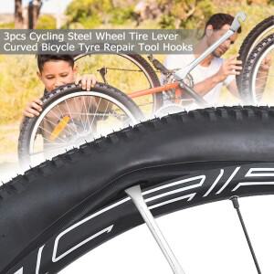 전기 스쿠터 스틸 휠 타이어 레버 자전거 프라이 로드 내부 튜브 교체 수리 키트