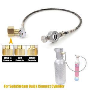 소다스트림 듀오 테라 아트 실린더용 CO2 충전 리필 어댑터 호스 2000PSI/150Bar 게이지