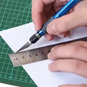 모델 조각 펜 칼 모든 금속 와이드 블레이드 알루미늄 합금 수제 공예 예비 모델링
