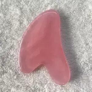 1pc 하트 모양 스파 마사지 밀랍 Gua sha 긁기 스크레이퍼 페이스 침술 Guasha 보드 얼굴