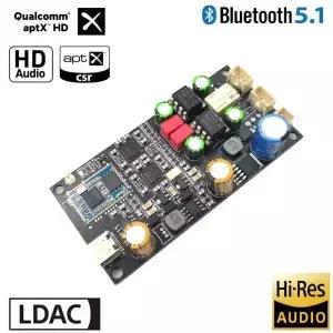 새로운 듀얼 ES9039Q2M 무손실 QCC5125 LDAC 5.1 블루투스 오디오 수신기 디코딩 보드(하이파이 증폭기용
