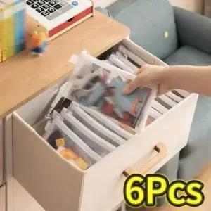 1-6PC Transparent Document Storage Bag Building Block Puzzle Sub-package Children Small Particle