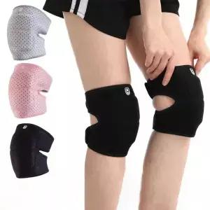 1PCS 스포츠 압축 무릎 패드 탄성 보호대 두꺼운 스폰지 댄스 운동 훈련을위한 중괄호 지원