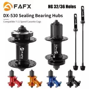 FAFX 2 베어링 산악 자전거 허브 32/36 홀 호환 7/8/9/10/11 속도 HG 카세트 톱니 브레이크 합금 부품