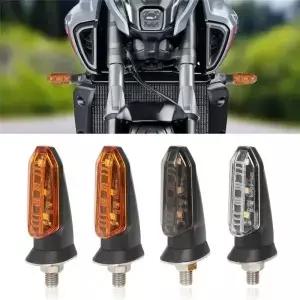오토바이 LED 회전 신호등 8mm 미니 깜박이는 빛 혼다 CBR500R CB500X CRF250L MSX125 12V 모토 표시기