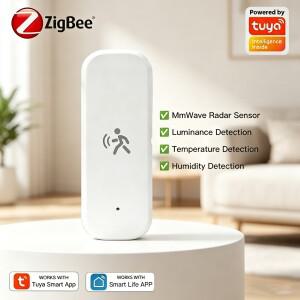 투야 스마트 지그비 mmWave 레이더 인체 감지 센서 10G 4-in-1 (조도, 온도, 습도 포함) 가정용
