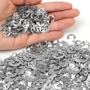 120pcs 샤프트 외부 고정 링 E 클립 구색 키트 패스너 용 1.5-10mm 스테인레스 스냅 서 워셔