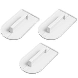 3PCS 케이크 스무더 아이싱 스무더 매끄러운 퐁당 스무더 도구 패들 퐁당 폴리셔 마무리 슈가크래프트 컵, 스무딩 아이싱, 조각 및 슈가 크래프트, 5.7 x 3.1 인치(화이트)