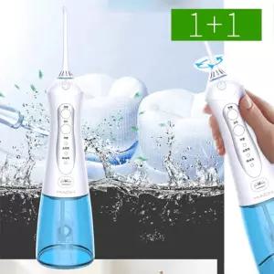1+1 휴대용 구강세정기 충전식 IPX7 방수 300ml 물치실