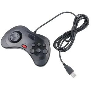 PC/Mac 호환 게임 컨트롤러용 Segas Saturn 시스템 스타일용 USB 클래식 유선 패드