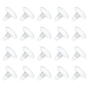 uxcell 20Pcs 수족관 흡입 컵 클립, 5mm 항공사 튜브 홀더 클램프 어리버리 어리버리들(ID 어항용), 투명