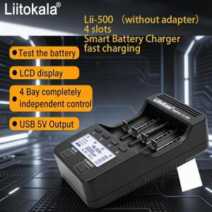 LiitoKala LII-500 스마트 범용 LCD 배터리 충전기 (리튬이온, 니켈수소, AA, 10440, 14500, 16340, 17335,