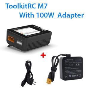 ToolkitRC M7 서보 테스터 도구 200w 10A r 및 100W 어댑터 DC 출력 1-6s 다기능 스마트 밸런스 충전기 ESC