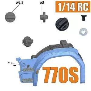 1 14 스케일 RC 트럭 시뮬레이션 연료 탱크 캡 우레아 커버 SCANIA Tamiya 770S 56368 56371 자동차
